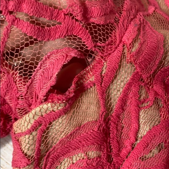 BOBEAU Romantic Pink Lace Dress - Picture 2 of 5